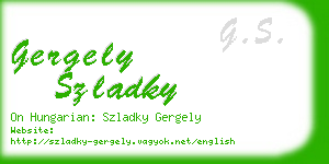 gergely szladky business card